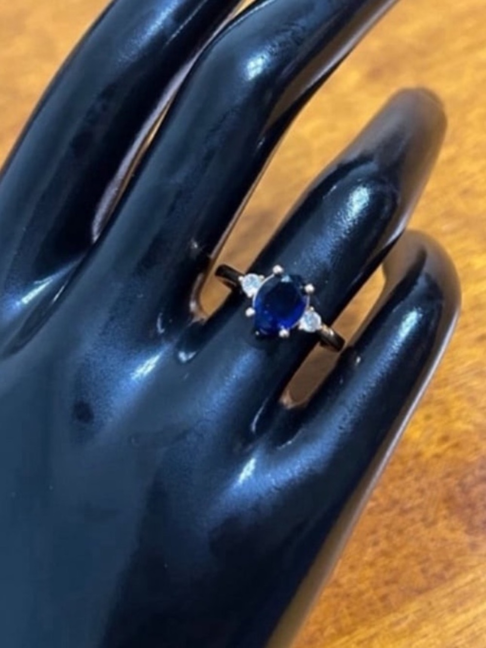 New gold & blue ring, size ~6